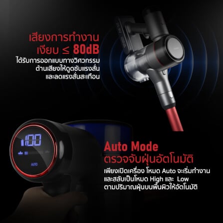 เครื่องดูดฝุ่นแบบด้าม ALECTRIC รุ่น AIRBOOST สีดำ/แดง_4
